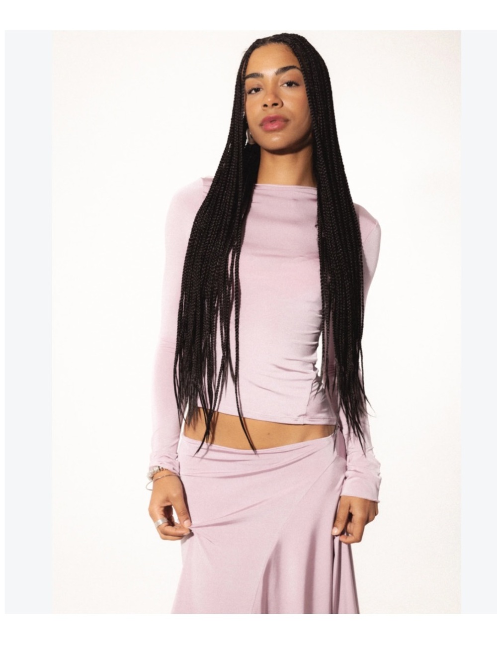 NWT Campbell and Kramer Demeter Long Sleeve Top in Pearl Pink Sz S